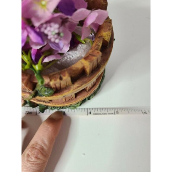 Vintage Easter Bunny Rabbit With Babies Flower Pot Planter Figurine Decorative - Picture 7 of 8